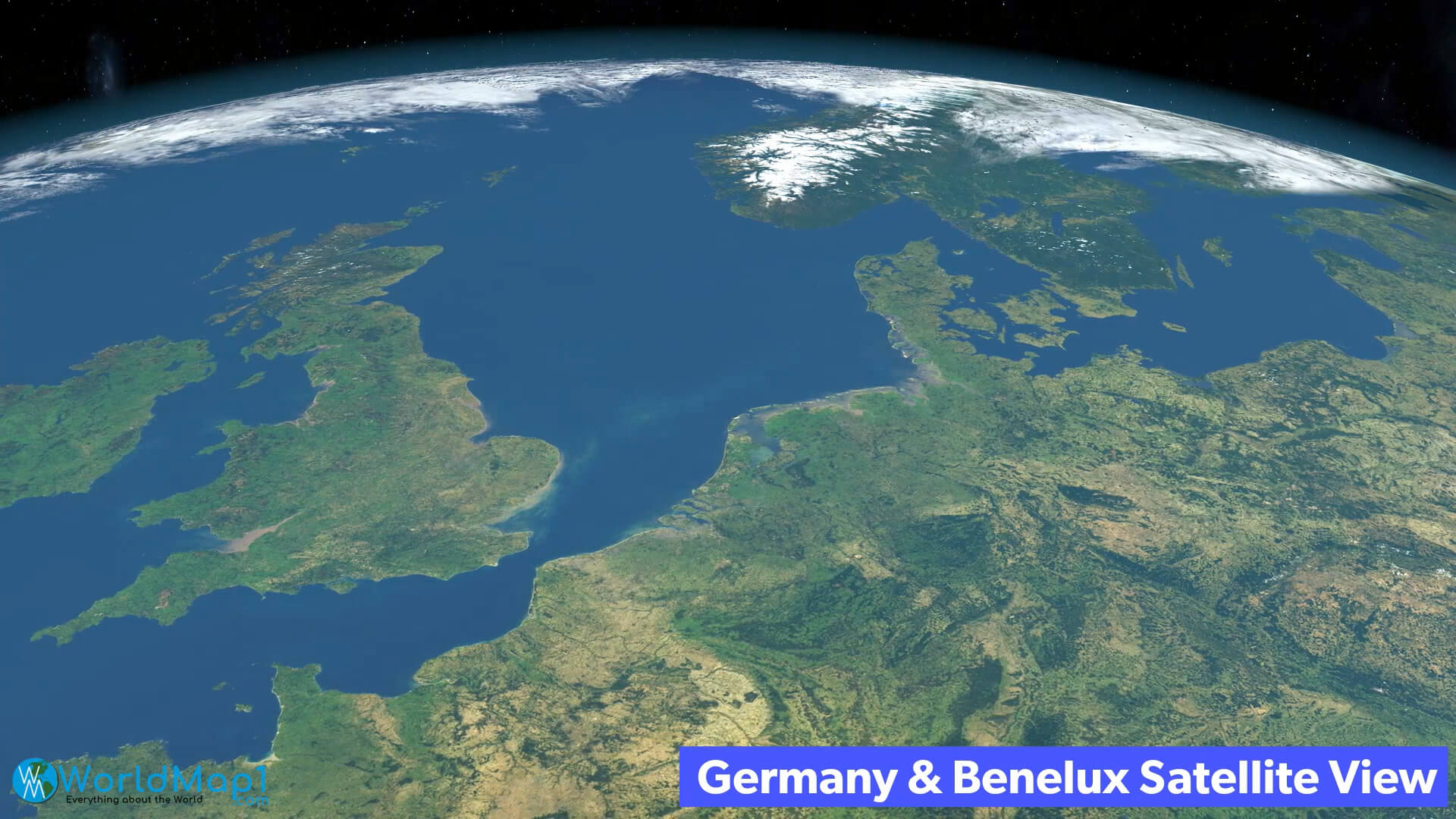 Germany and Benelux Satellite View